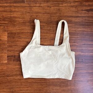 Aritzia Tna Cropped Butter Yellow Tank